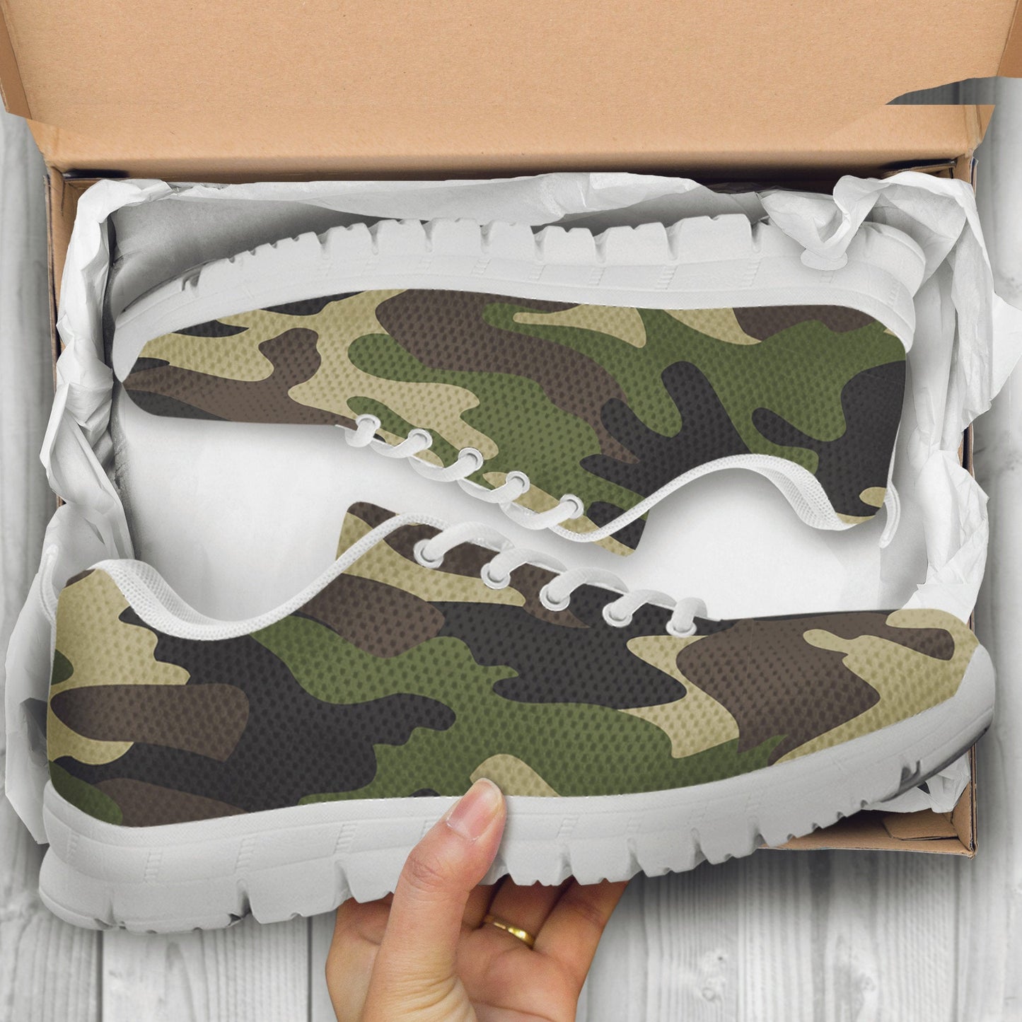 Army Green Camouflage Sneakers