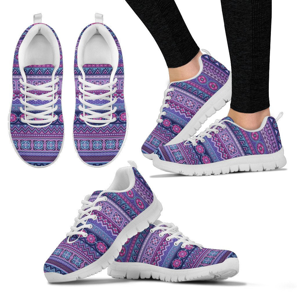 Purple Boho Stripes Sneakers
