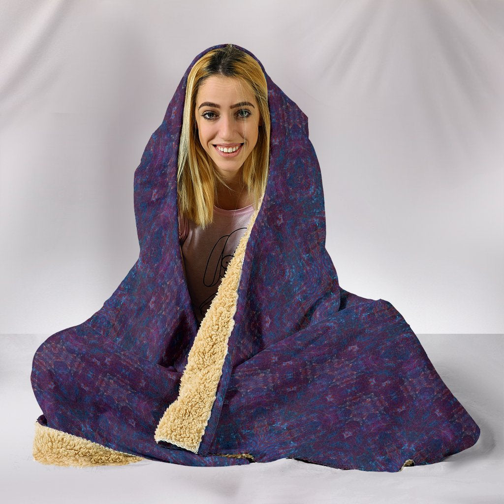 Purple Mandalas Hooded Blanket