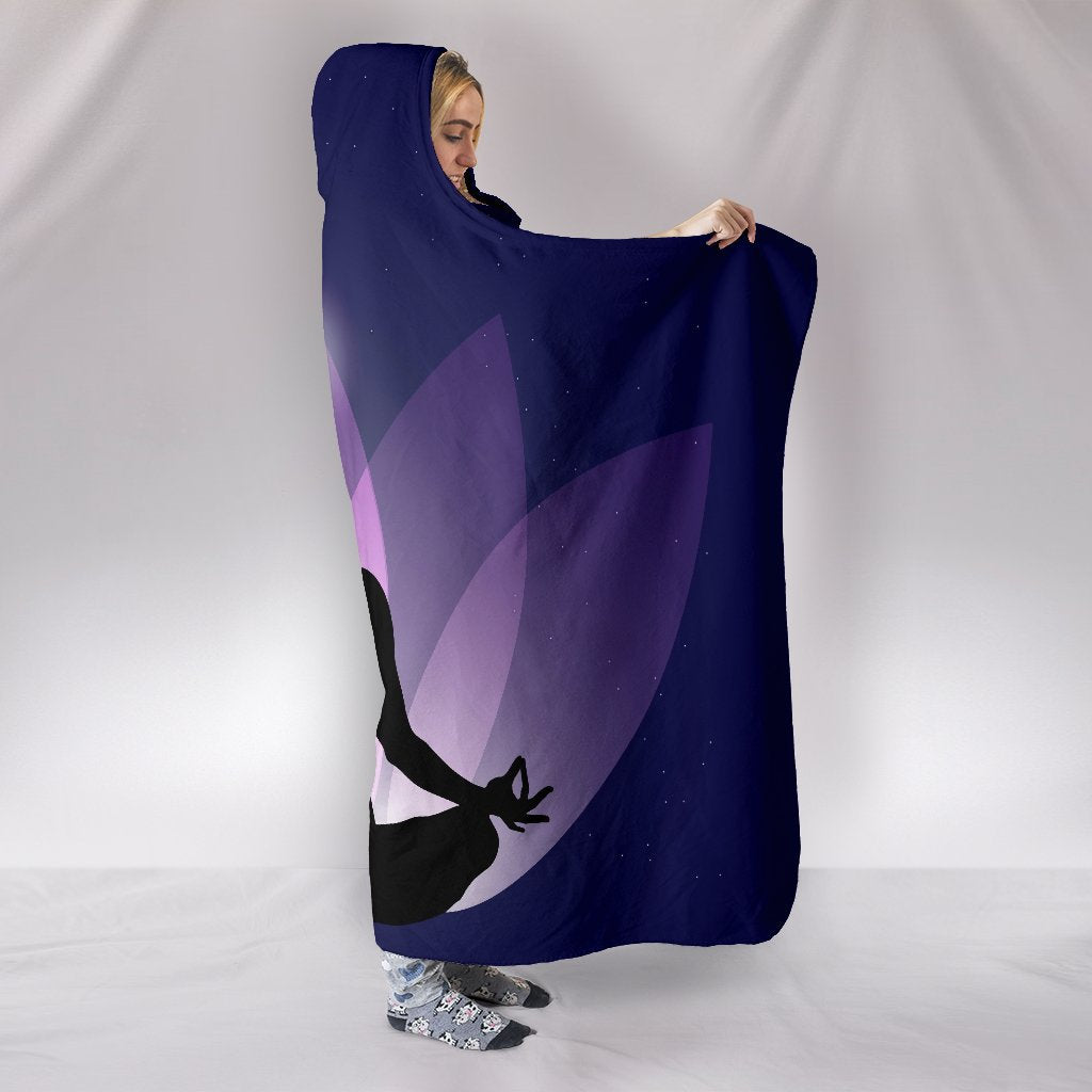 Meditator Chakra Lotus Hooded Blanket