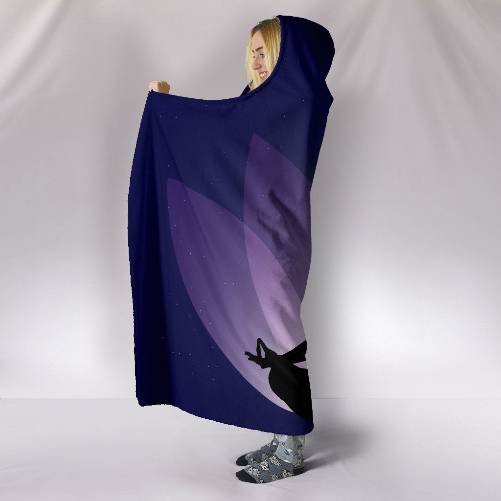 Meditator Chakra Lotus Hooded Blanket