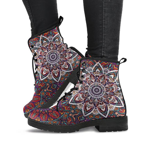 Floral Mandala Womens Boots
