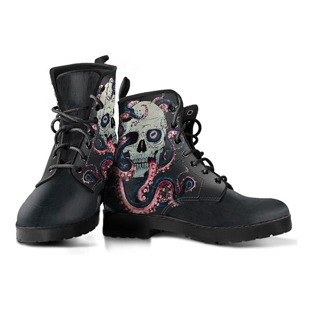 Octopus Skull Womens Boots