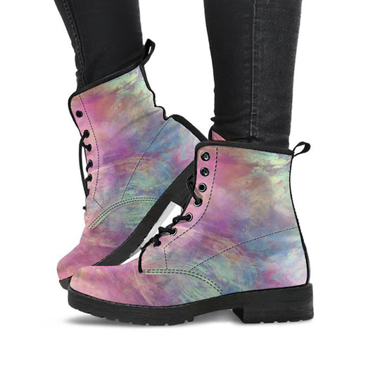 Colorful Pastel Abstract Womens Boots