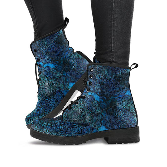Blue Mandalas Womens Boots