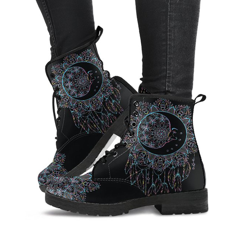 Moon Dream Catcher Mandala Womens Boots
