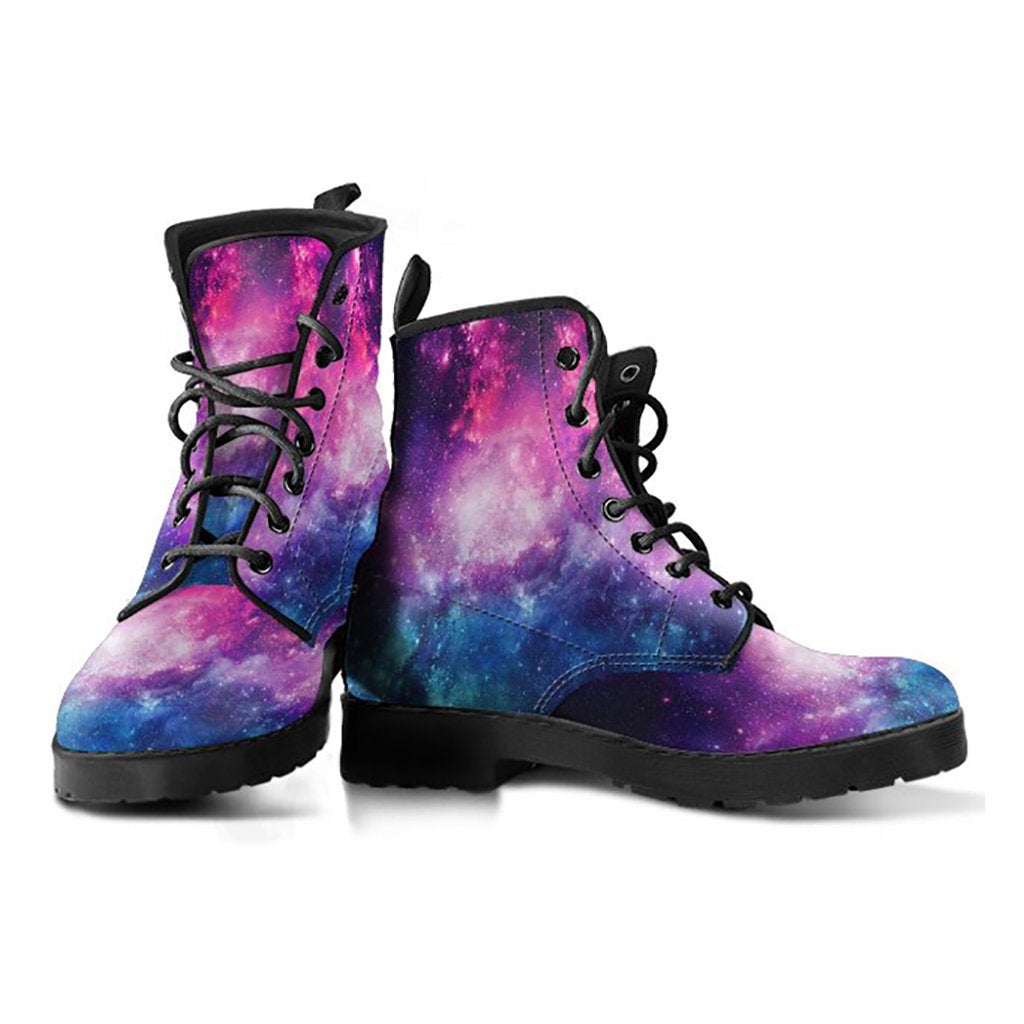 Purple Galaxy Universe Womens Boots