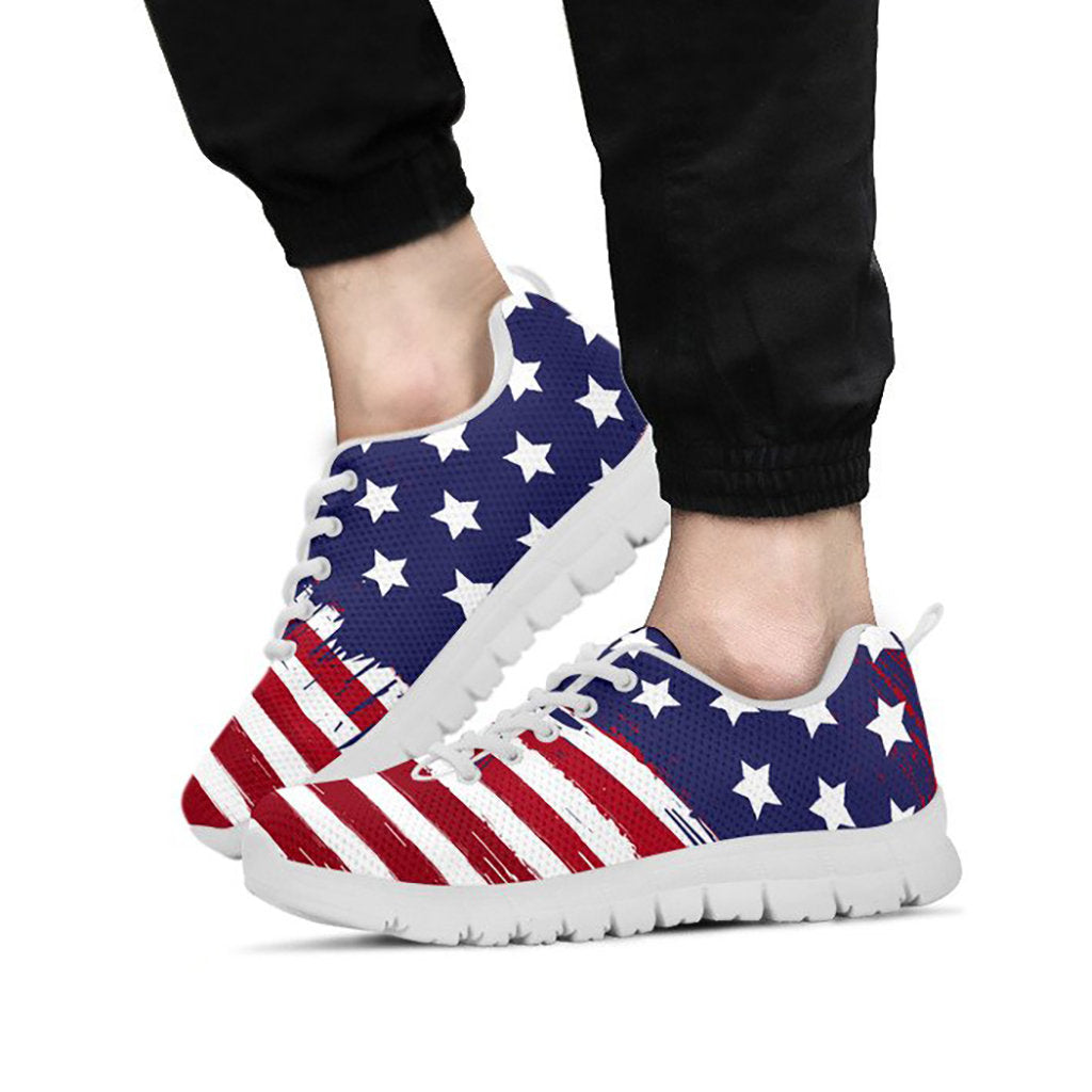 Abstract American Flag Sneakers