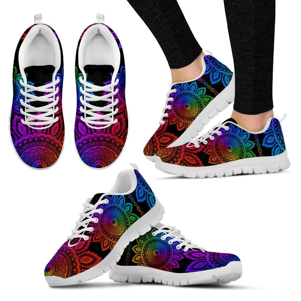Colorful Chakra Mandala Sneakers.