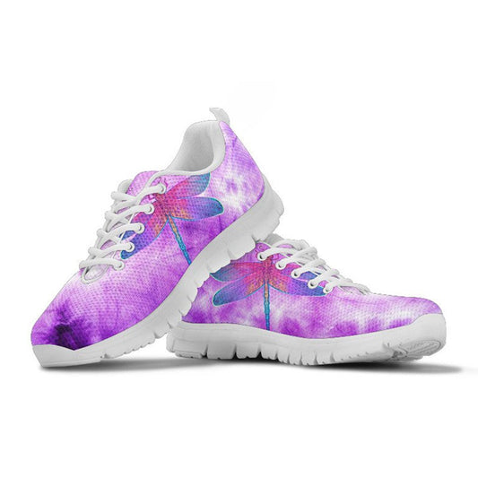 Pink & Purple Abstract Dragonfly Sneakers