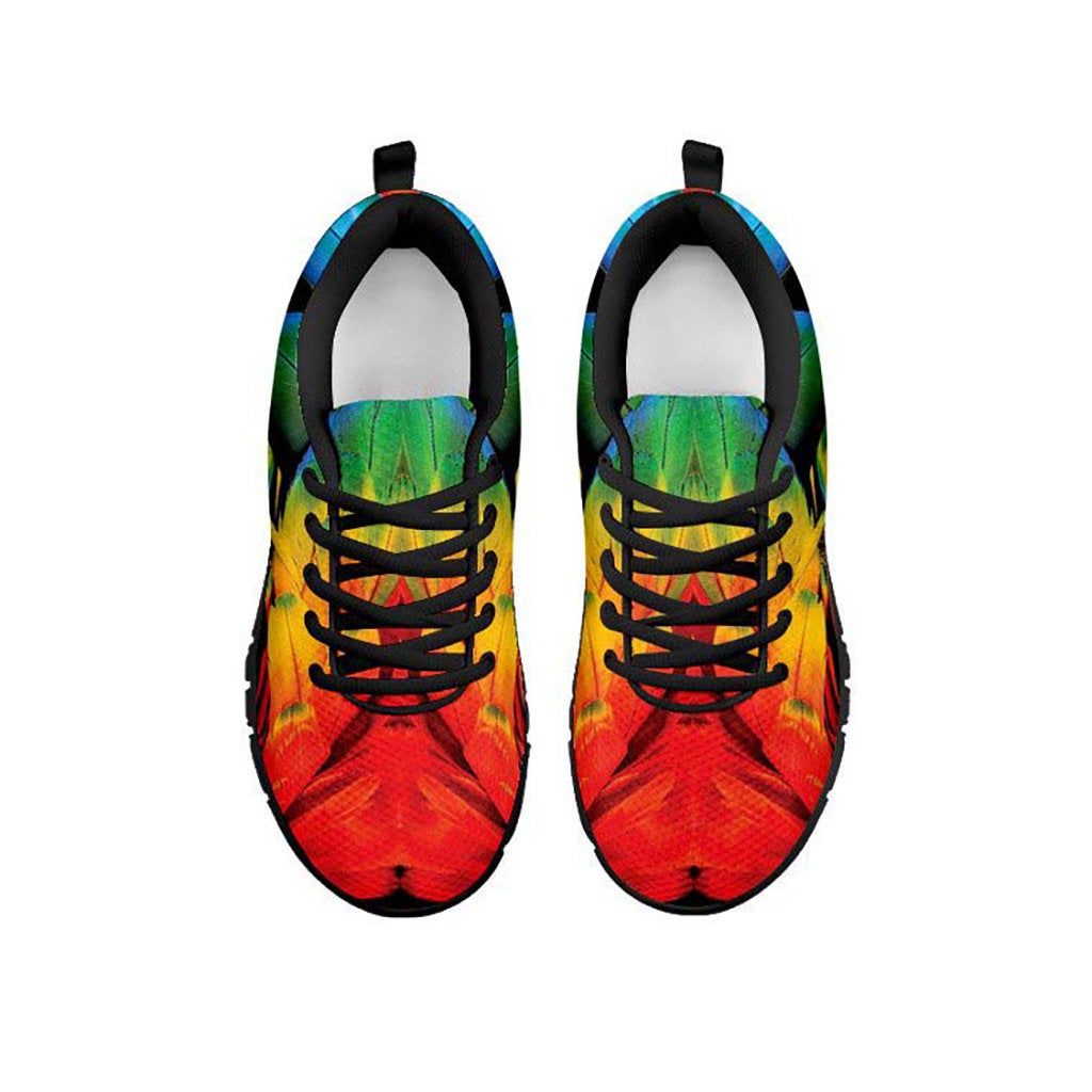 Colorful Feathers Abstract Art Sneakers