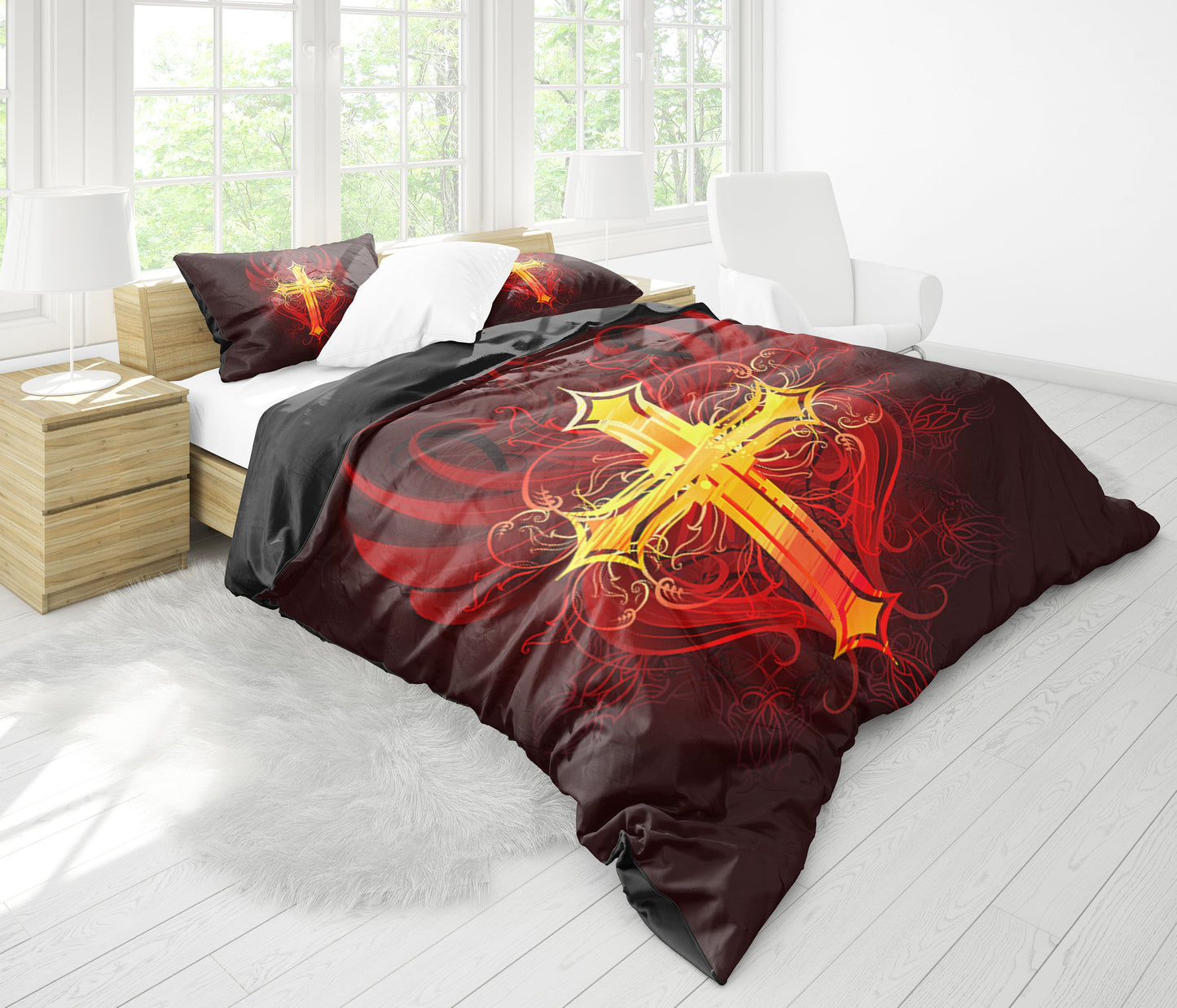 Winged Cross Bedding Set