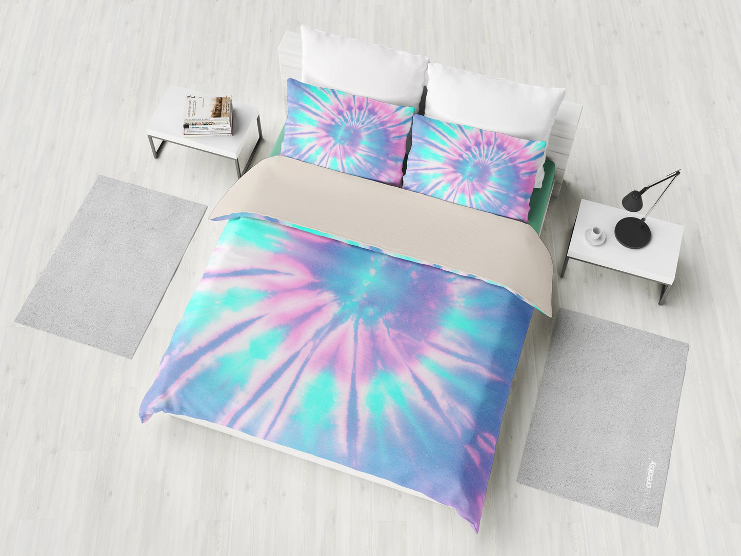 Pink Tie Dye Bedding Set