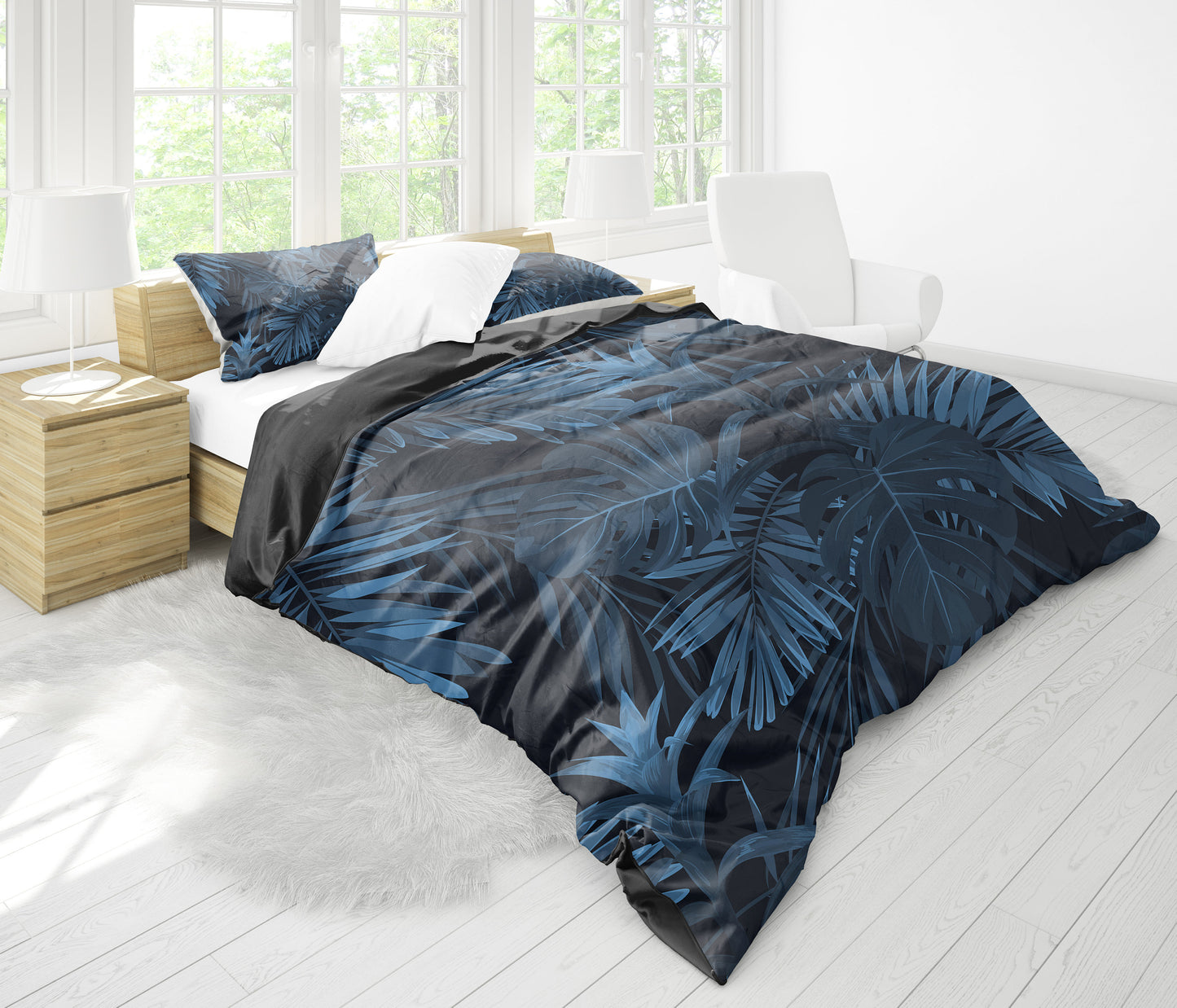 Dark Leaves Bedding Set