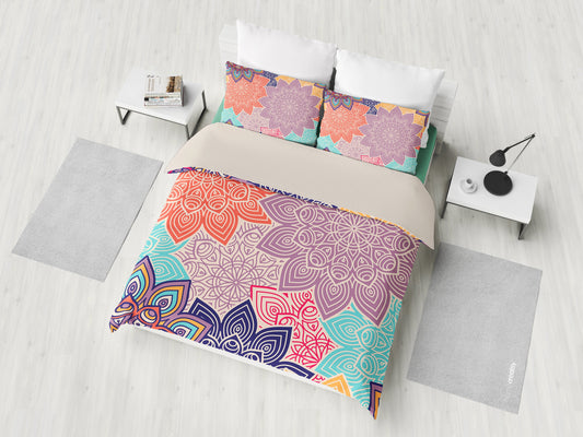 Colorful Floral Mandalas Bedding Set