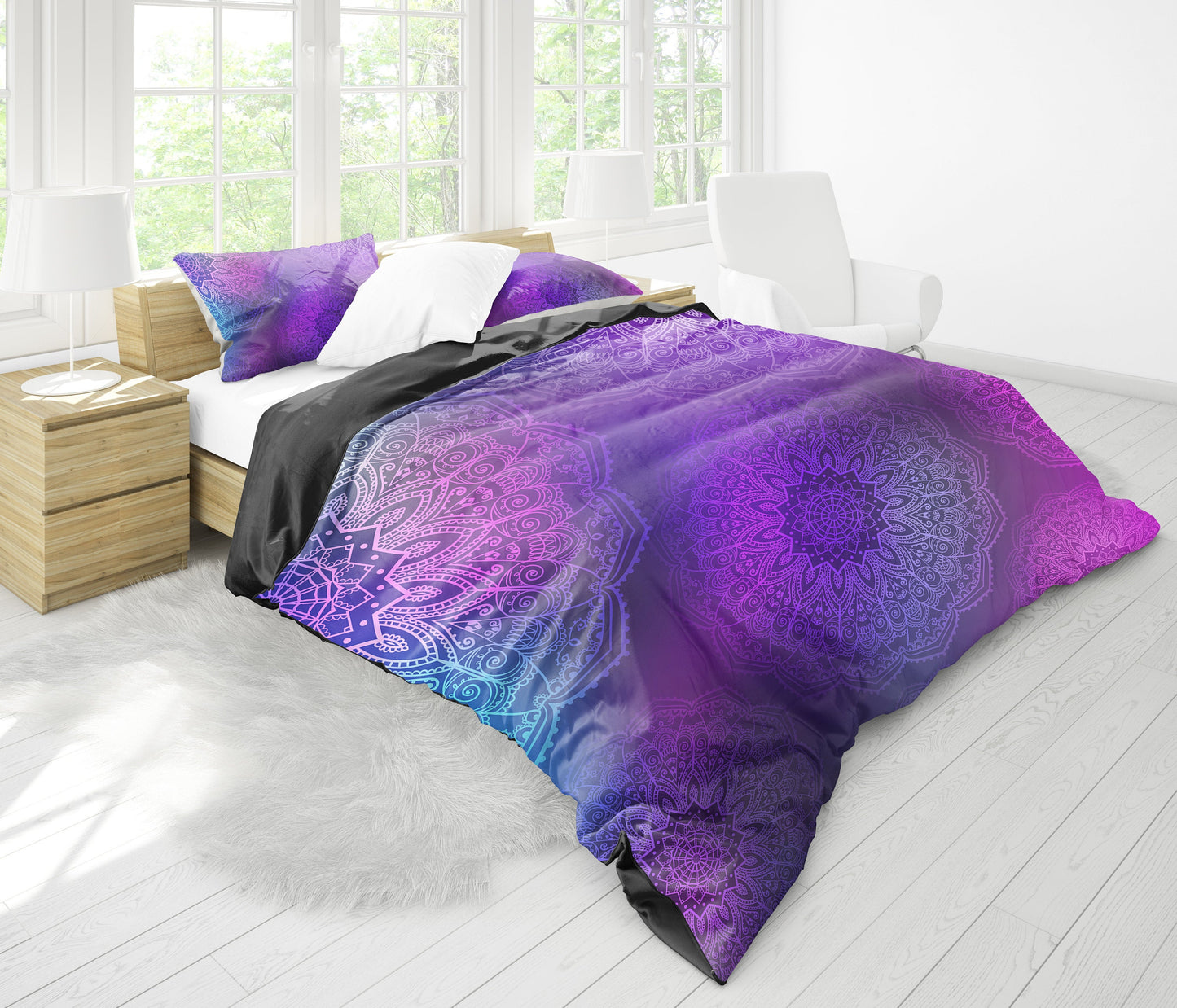 Purple Mandalas Bedding Set