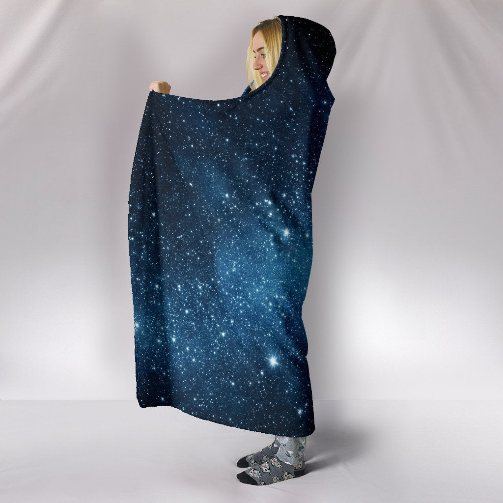 Outer Space Stars Hooded Blanket