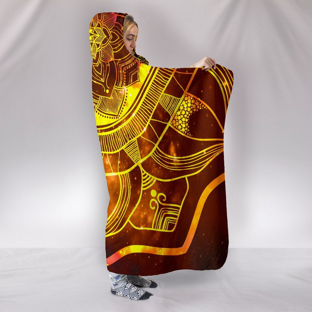 Gold Mandala Hooded Blanket