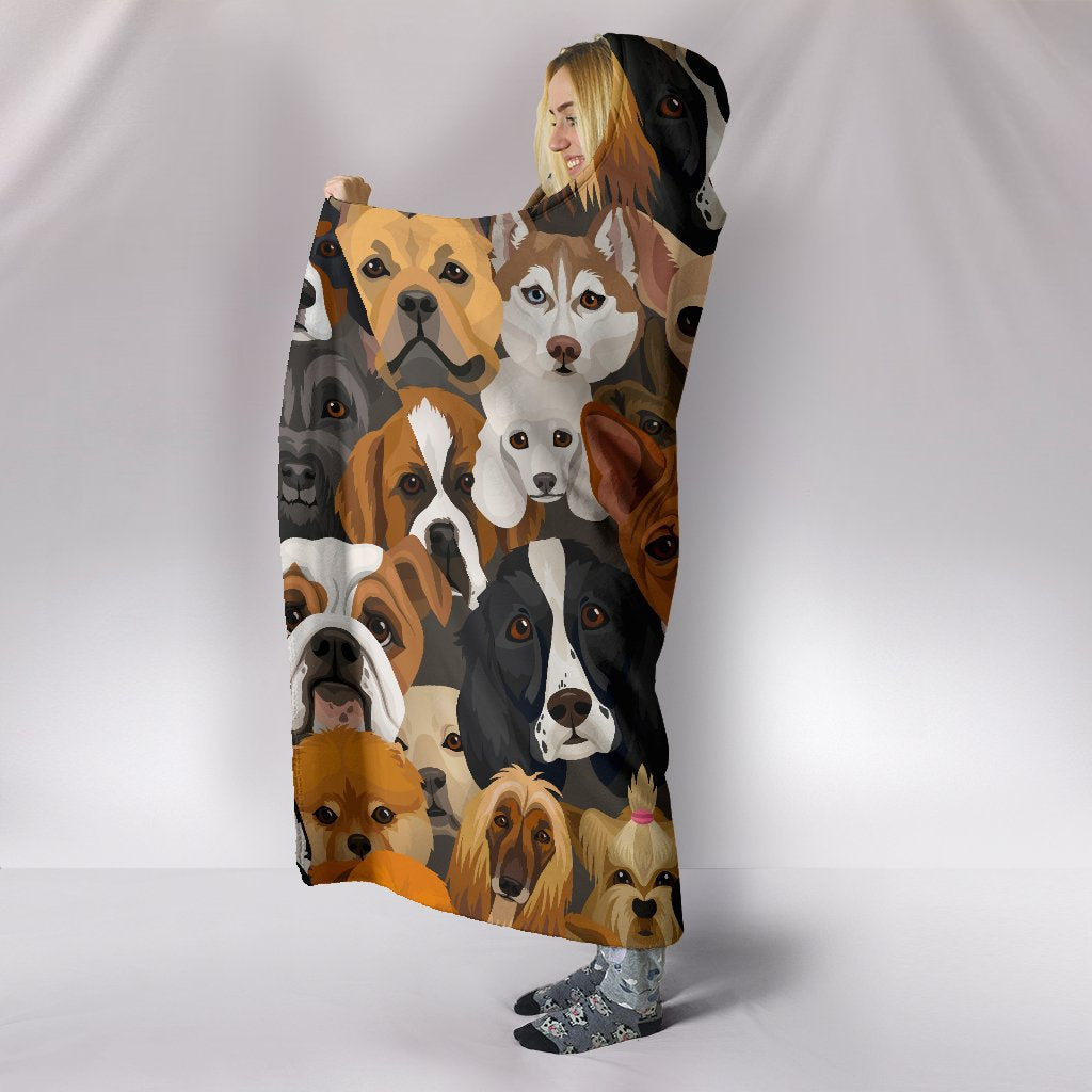 Dogs Hooded Blanket