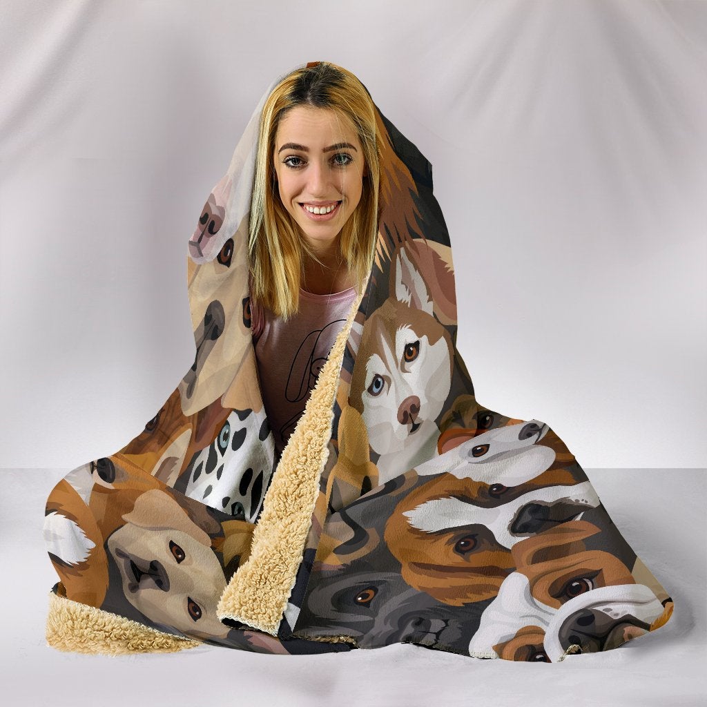 Dogs Hooded Blanket