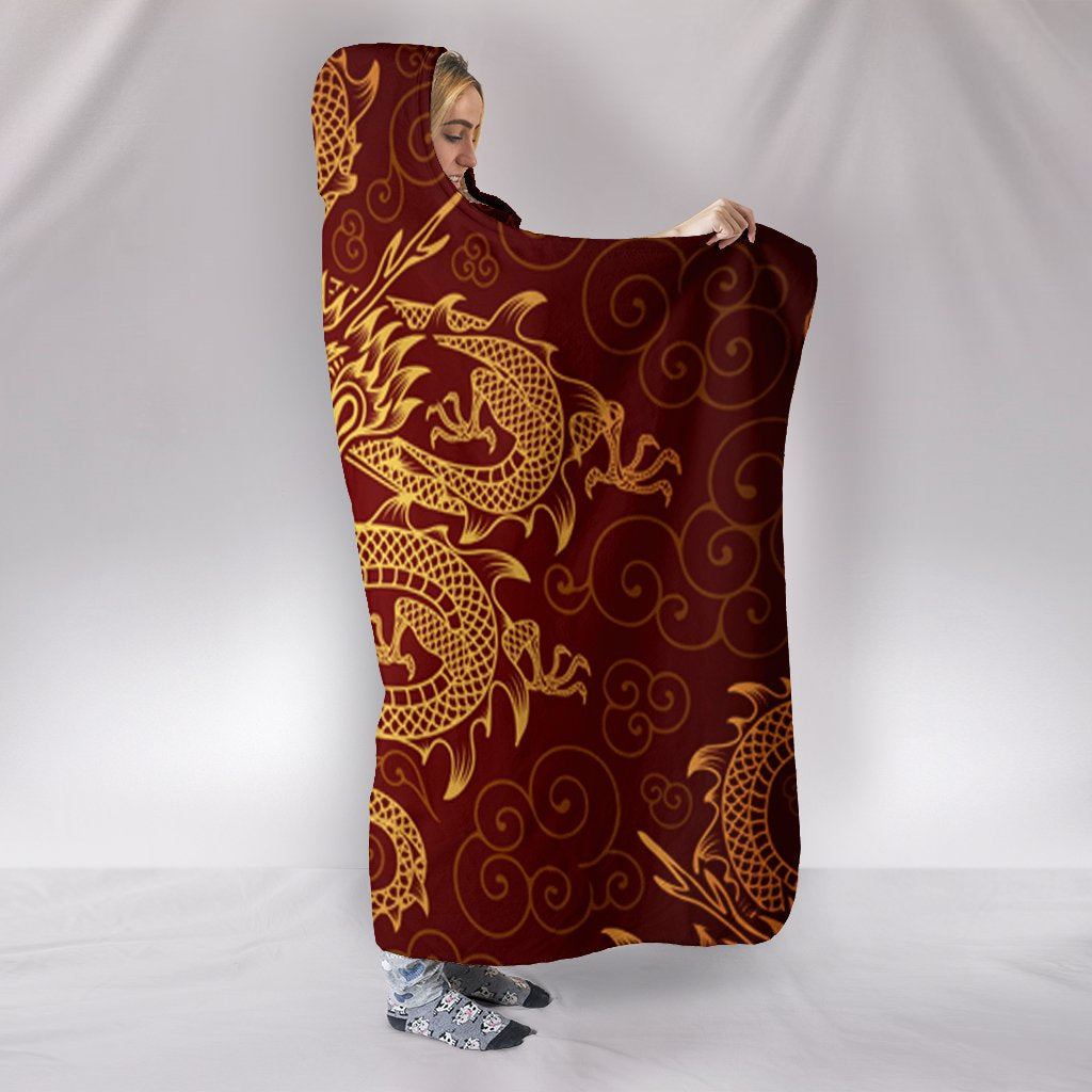 Red Dragon Hooded Blanket