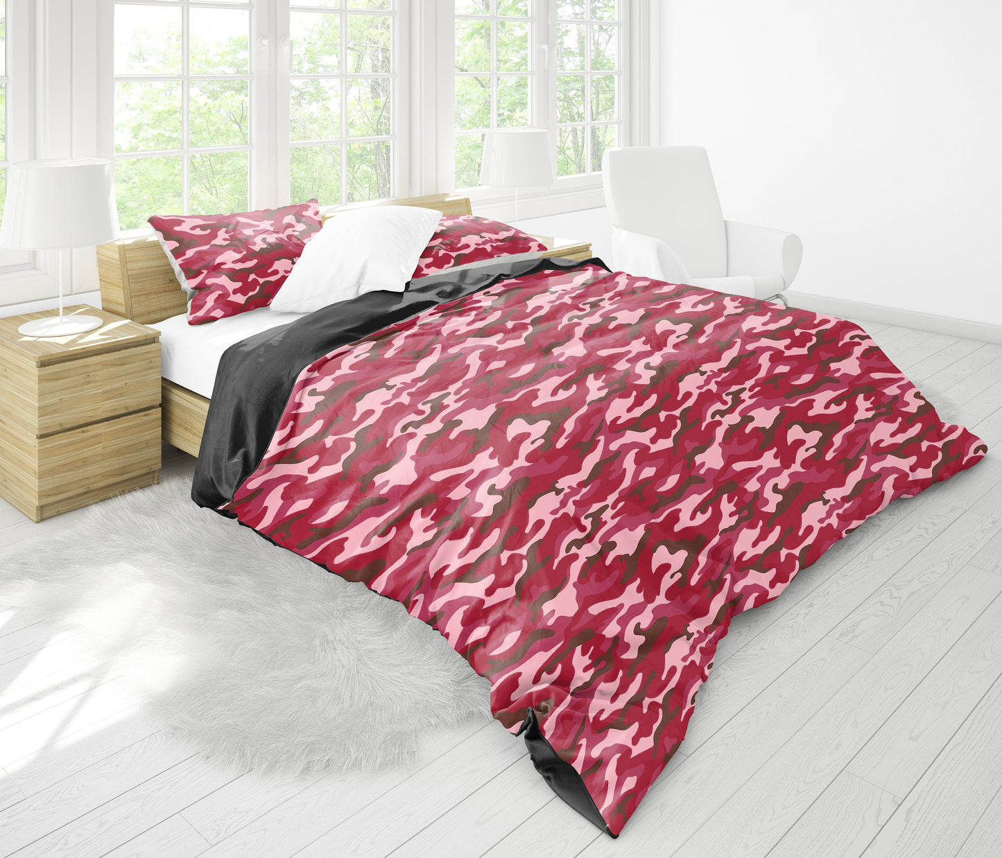 Red Camouflage Bedding Set