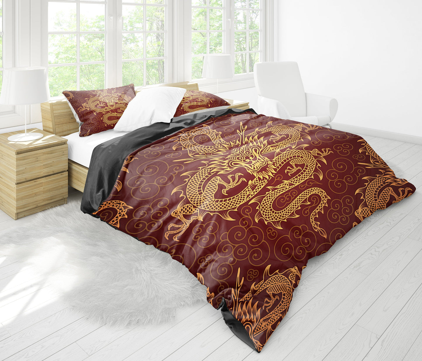 Red Dragon Bedding Set