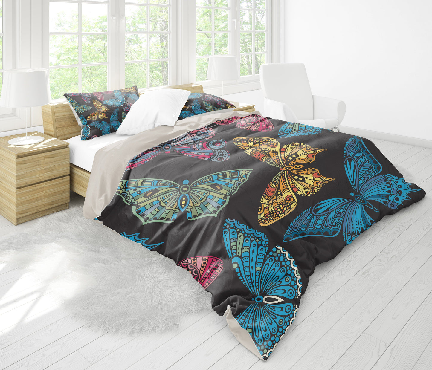 Colorful Butterflies Bedding Set