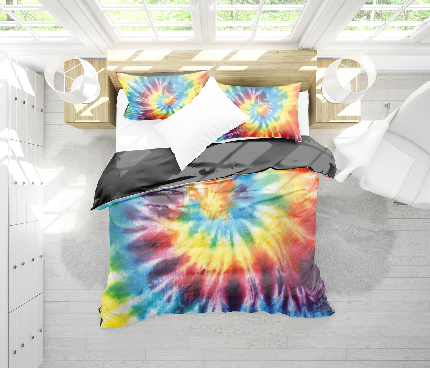 Colorful Tie Dye Abstract Art Bedding Set