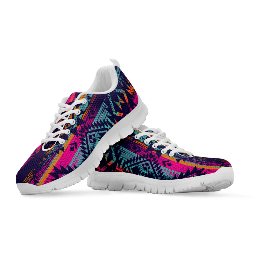 Colorful Boho Aztec Streaks Sneakers