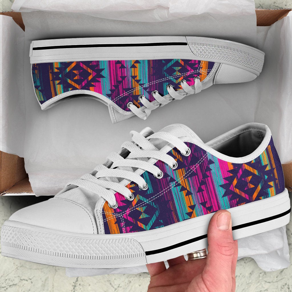 Boho Aztec Colorful Streaks Shoes