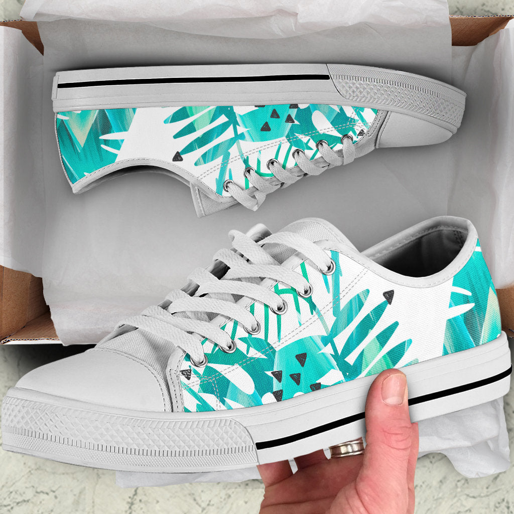 Light Green Teal Floral Shoes