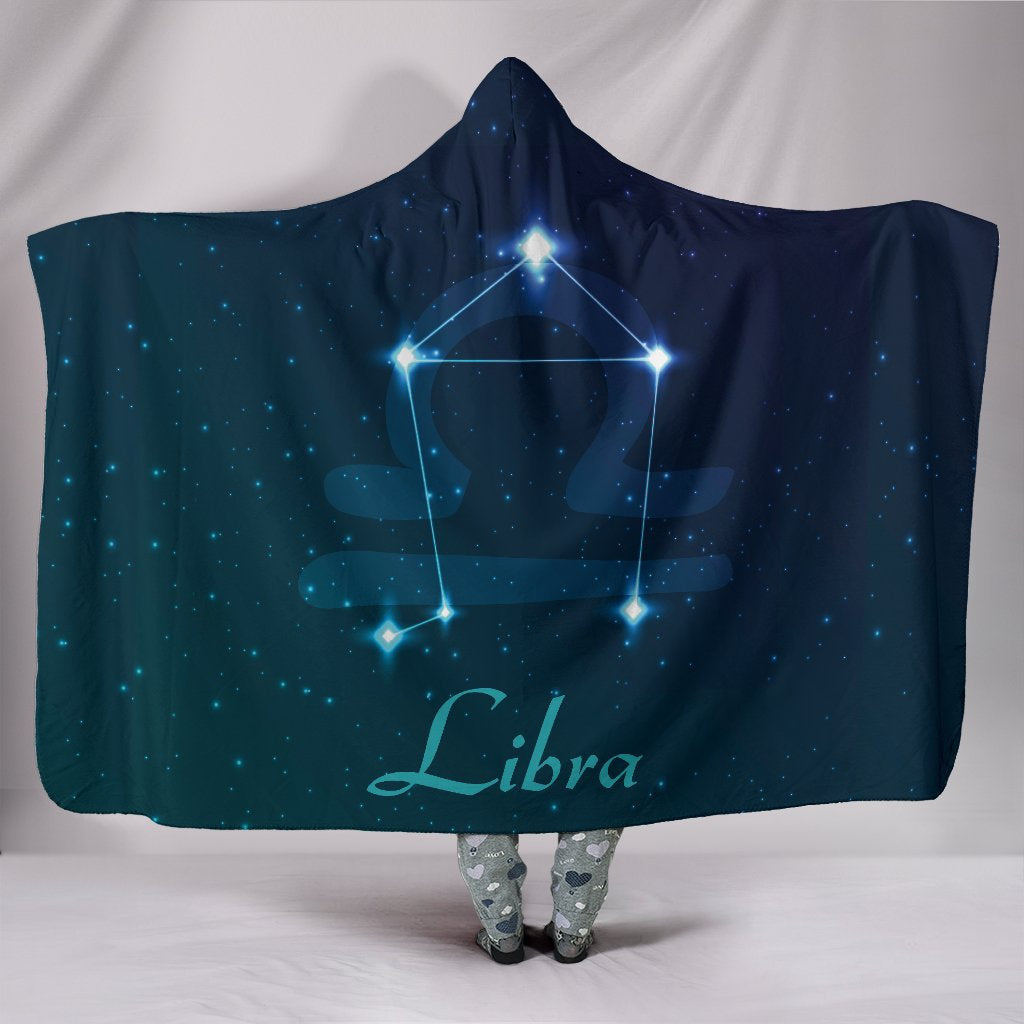 Libra Zodiac Hooded Blanket