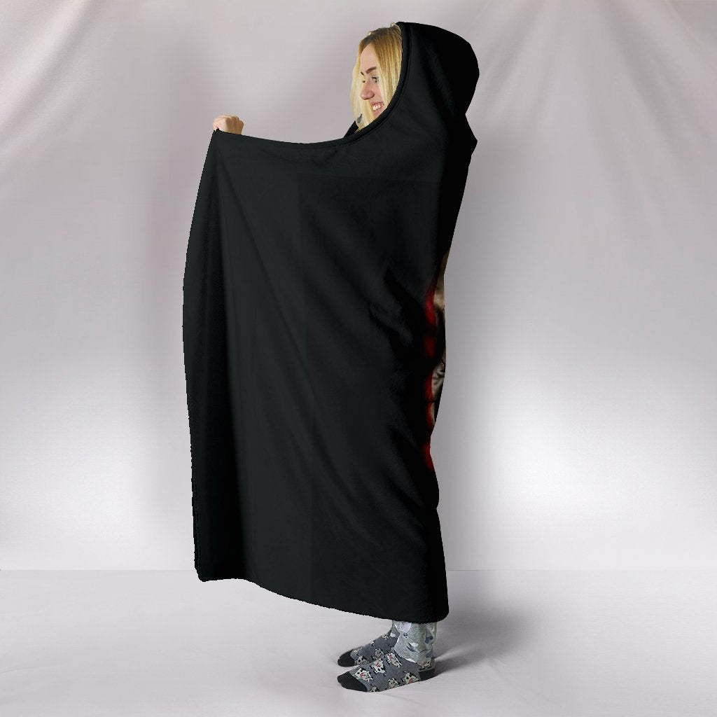 American Flag Skull Hooded Blanket