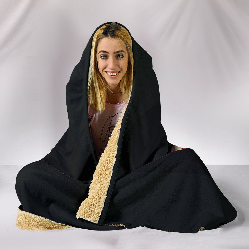 American Flag Skull Hooded Blanket