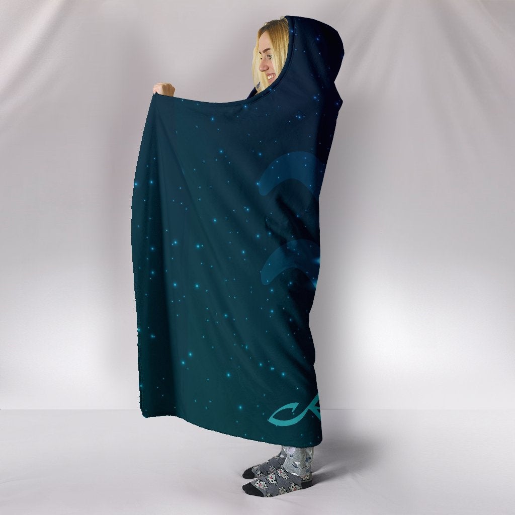 Aquarius Zodiac Hooded Blanket