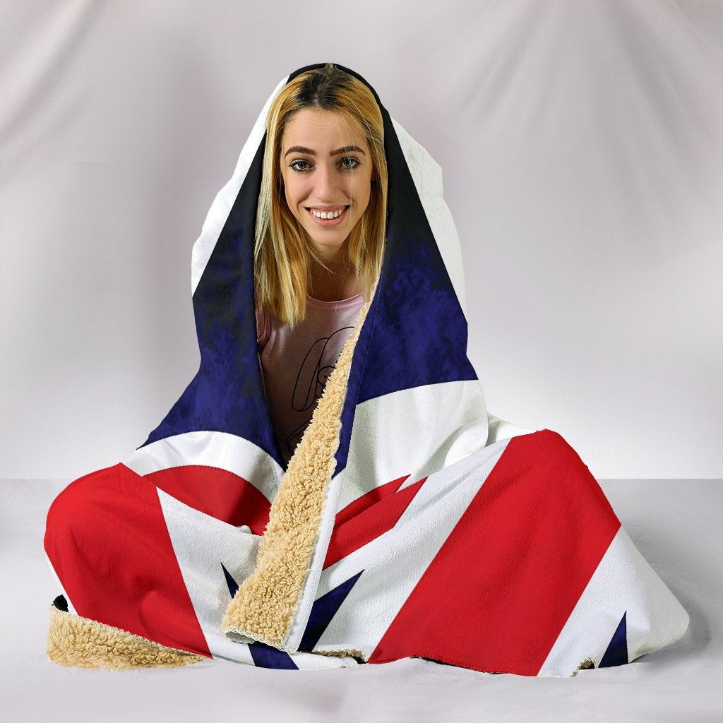 United Kingdom Flag Hooded Blanket