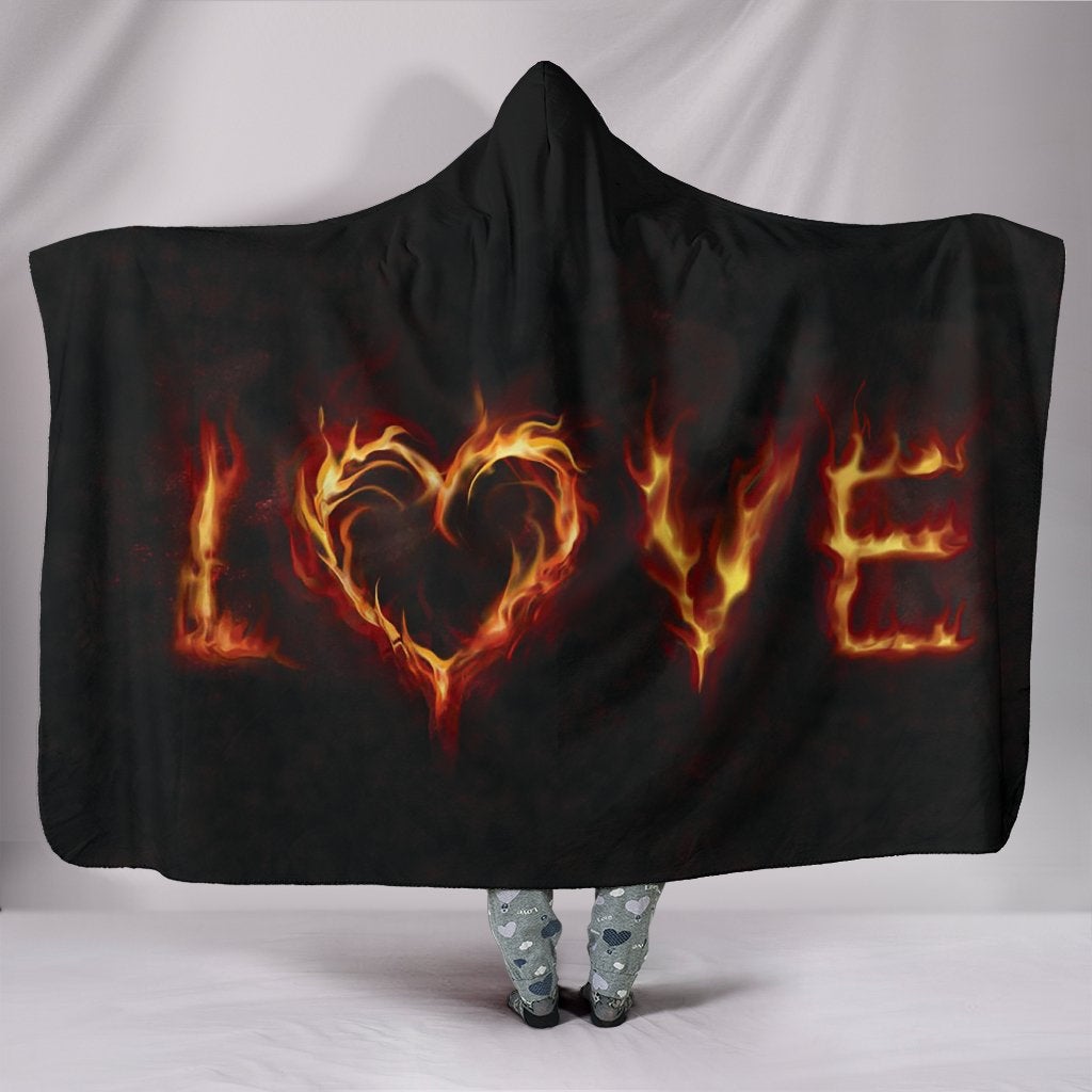 Burning Love Hooded Blanket
