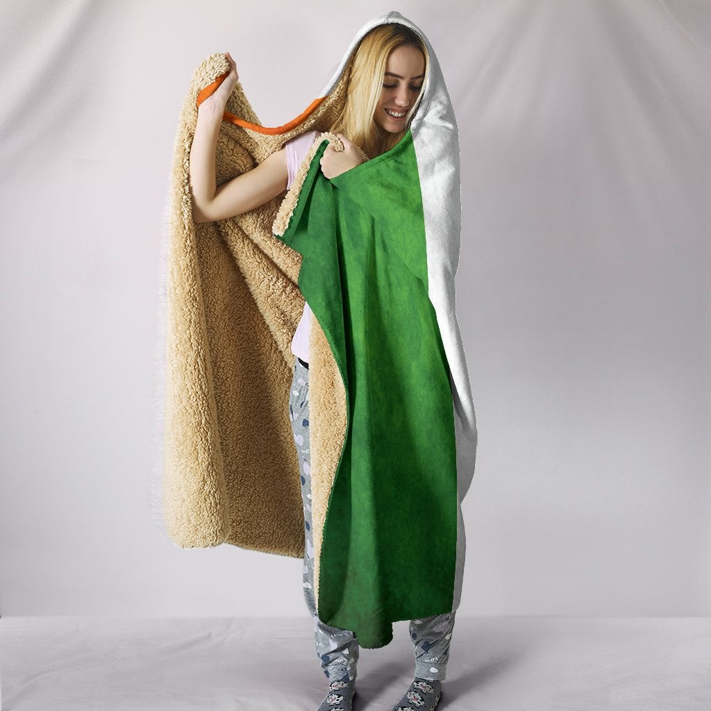 Irish Flag Hooded Blanket