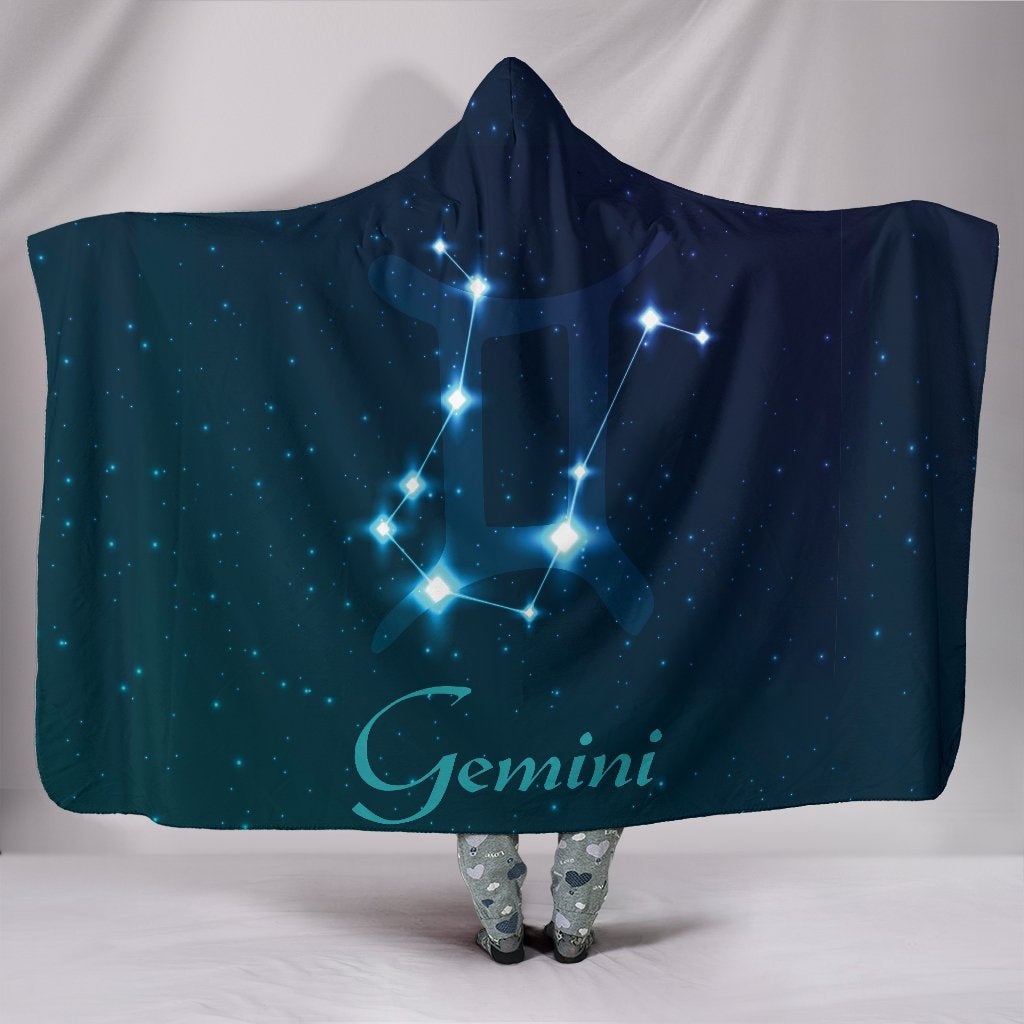 Gemini Zodiac Hooded Blanket