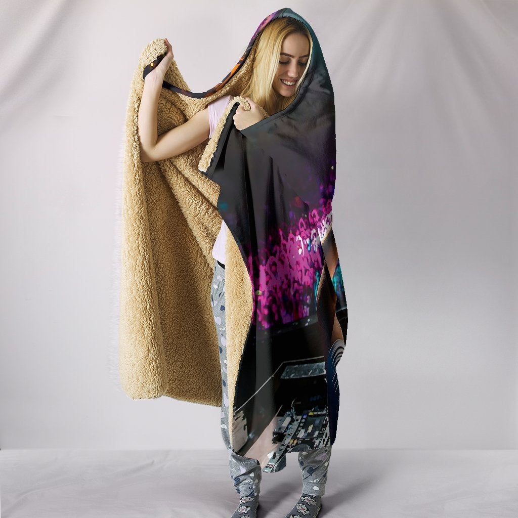 Heart DJ Hooded Blanket