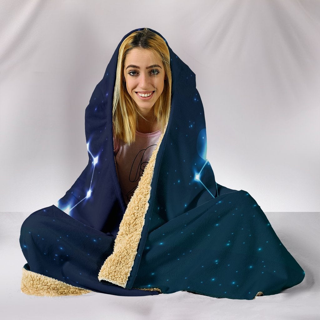 Pisces Zodiac Hooded Blanket
