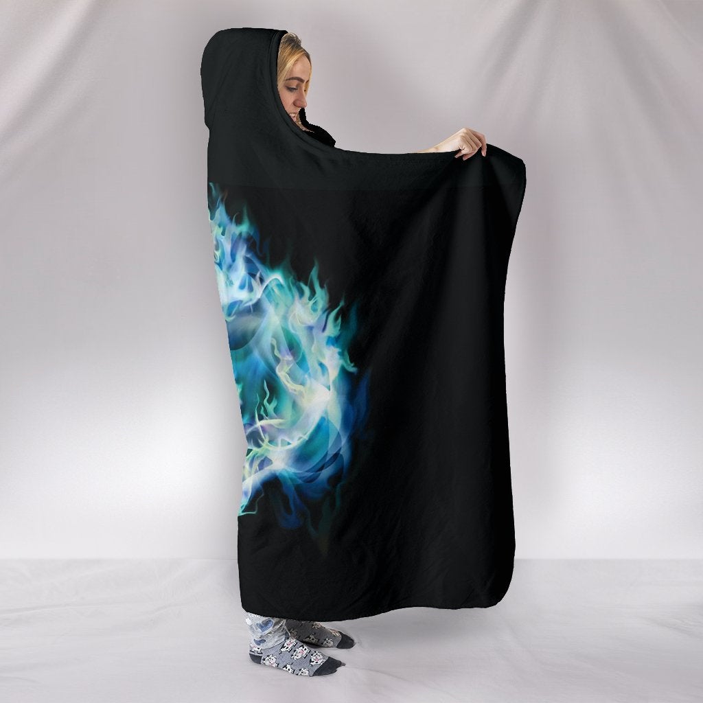 Flaming Heart Hooded Blanket