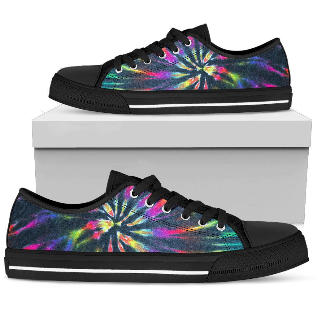 Neon Black Tie Dye Shoes