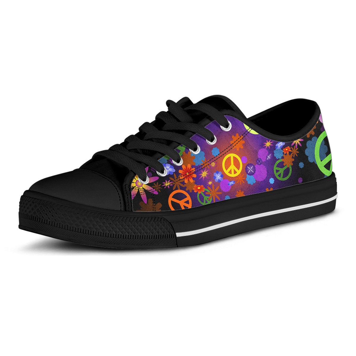 Colorful Peace Signs Shoes