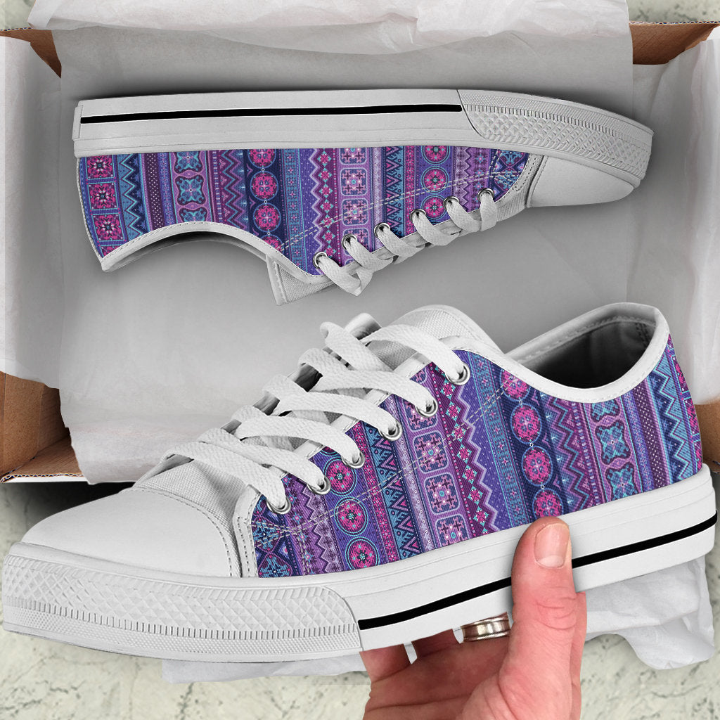 Purple Boho Stripes Shoes