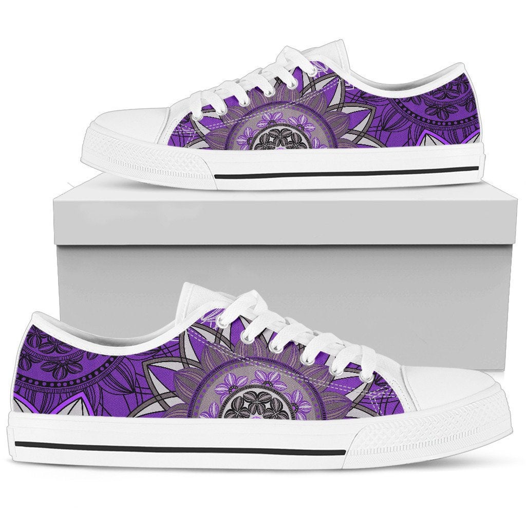 Purple Floral Mandalas Shoes