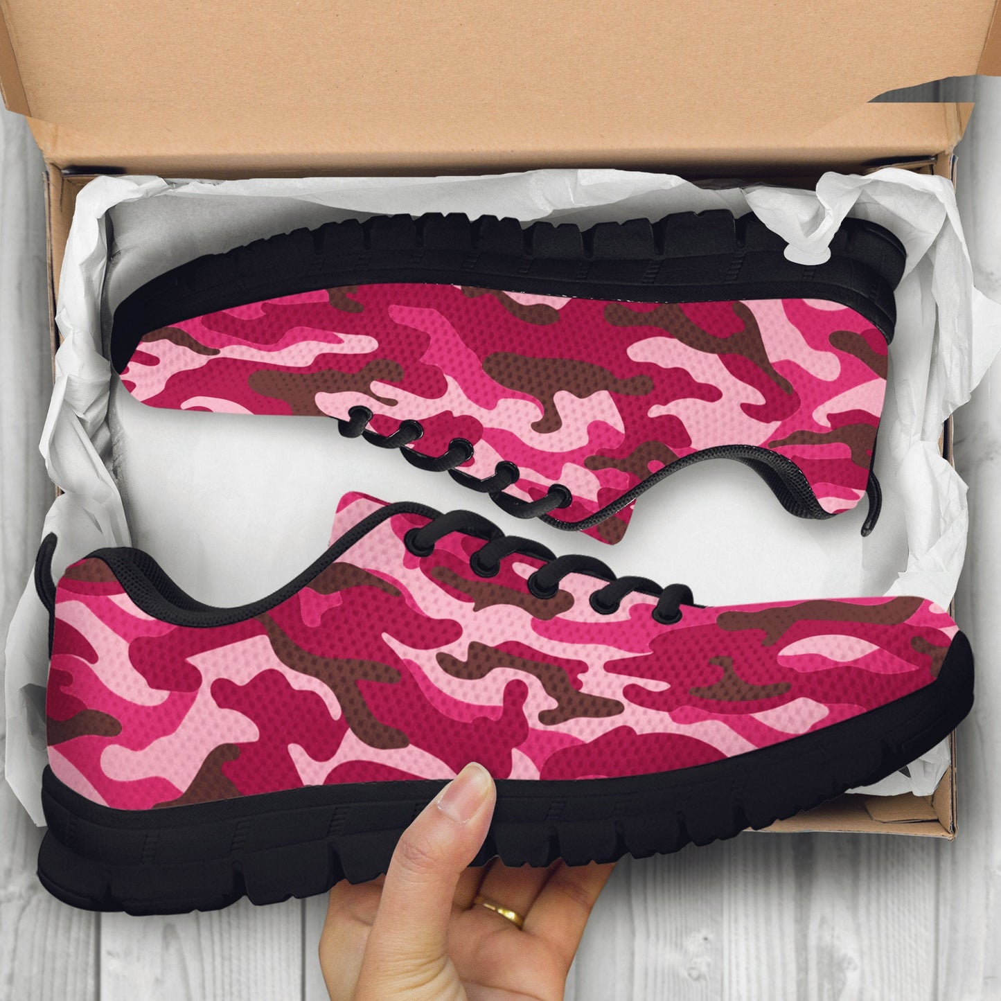 Red Camouflage Sneakers