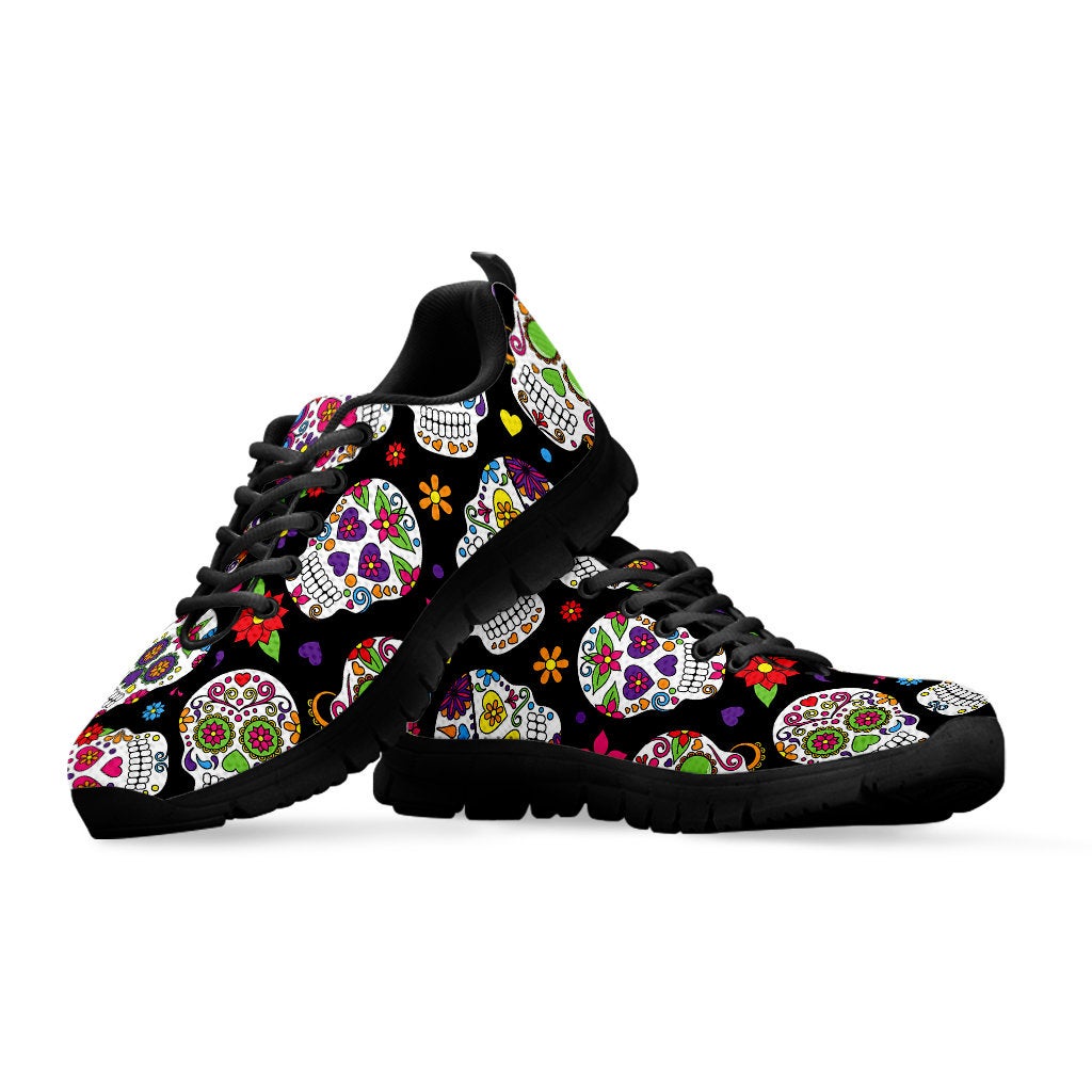 Colorful Sugar Skulls Sneakers