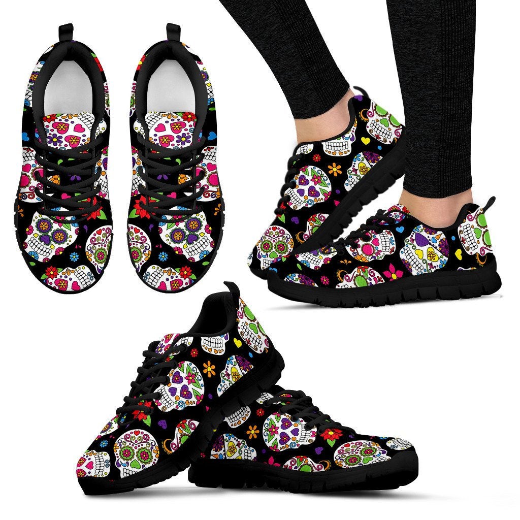 Colorful Sugar Skulls Sneakers
